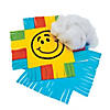 20" Fleece Yellow Smile Face Tied Pillow Craft Kits - Makes 6 Image 1