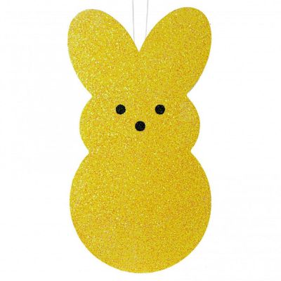 20" Glittered Eva Sugar Bunny: Yellow Image 1