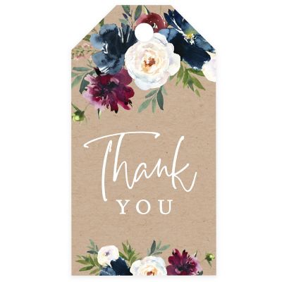 20 Kraft Midnight Gift Tag Thank You Image 1