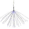 20" LED Lighted Firework Silver Branch Christmas Decoration - Blue Lights Image 1