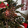 20" LED Lighted Firework Silver Branch Christmas Decoration - Red Lights Image 1