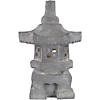 20" LED Lighted Solar Powered Pagoda Outdoor Garden Statue Image 1