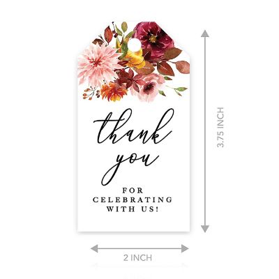 20 Marsala Classic Tags Thank You for Image 1