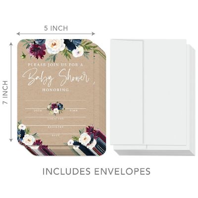 20 Midnight Fall Baby Shower Invitation Image 2