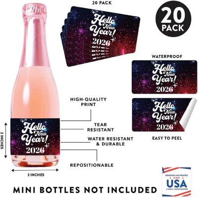 20 New Years Eve Label Disco Ball Hello Image 1