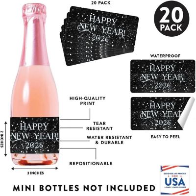 20 New Years Eve Label Silver Disco Ball Image 1
