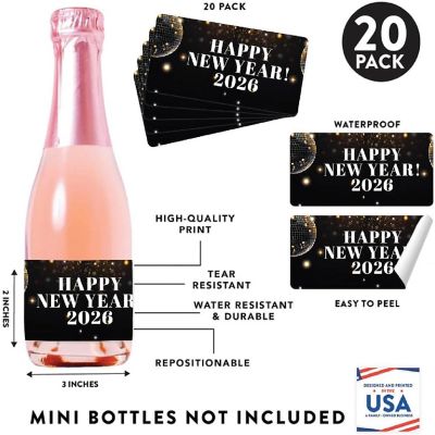 20 New Years Eve Mini Labels Disco Ball Image 1