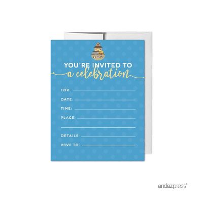 20 Noah's Ark Baby Blank Invitations Image 1