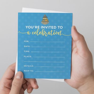 20 Noah's Ark Baby Blank Invitations Image 2