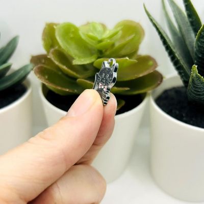 20 Pc Black Glitter Cat Charms Image 3