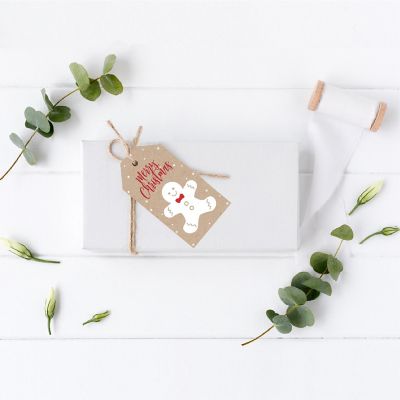 20 PC Christmas Gingerbread Man Tags Image 1
