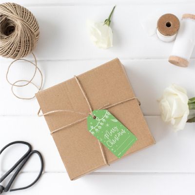20 PC Green Christmas Lights To/From Tag Image 1