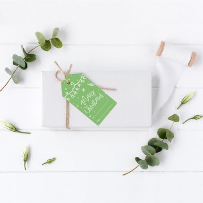 20 PC Green Christmas Lights To/From Tag Image 1