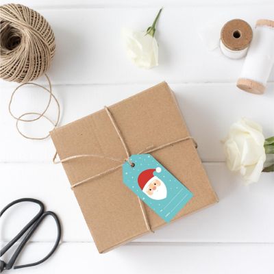 20 PC Modern Santa Christmas To/From Tag Image 1