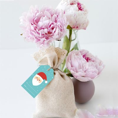 20 PC Modern Santa Christmas To/From Tag Image 2