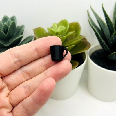 20 Pcs 3D Black Coffee Cup Charms Image 1