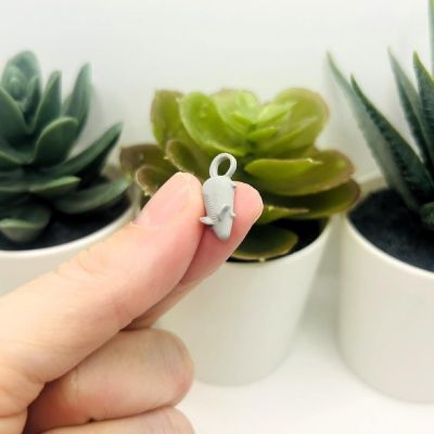 20 Pcs 3D Gray Mouse Rat Charms Image 3