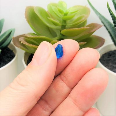 20 Pcs 6x8mm Dark Blue Birthstone Beads Image 1
