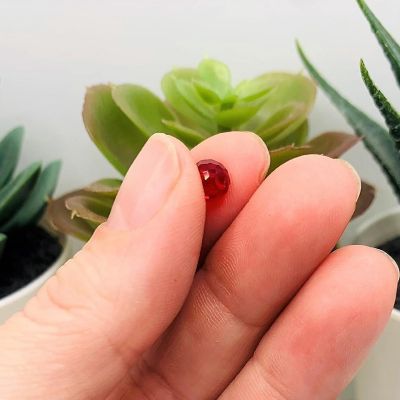 20 Pcs 6x8mm Dark Red Birthstone Beads Image 3