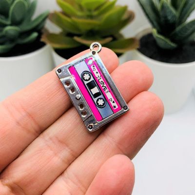 20 Pcs 80's Cassette Love Charms Image 1