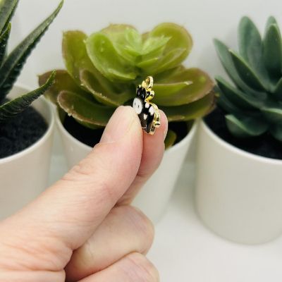 20 Pcs Black Enamel Cow Charms Image 3