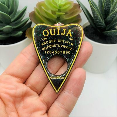 20 Pcs Black Ouija Planchette Charms Image 1