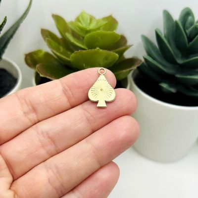 20 Pcs Black Playing Card Spade Charms Image 2