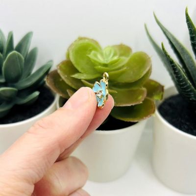 20 Pcs Blue Flower Rhinestone Charm Image 3