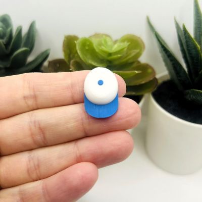 20 Pcs Blue White Baseball Hat Charms Image 1