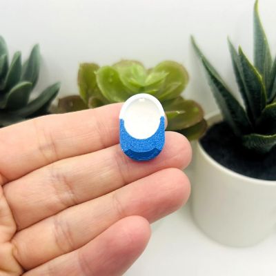 20 Pcs Blue White Baseball Hat Charms Image 2