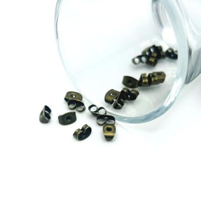20 Pcs Bronze Earring Back Stoppers Image 1