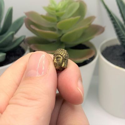 20 Pcs Bronze Happy Buddha Head Beads Image 3
