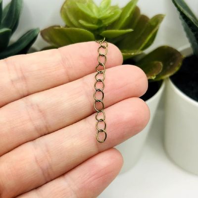 20 Pcs Bronze Necklace Extenders Image 2