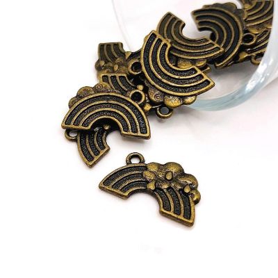 20 Pcs Bronze Rainbow with Cloud Charms Image 1