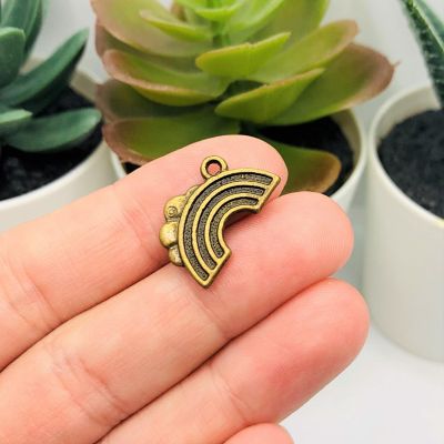 20 Pcs Bronze Rainbow with Cloud Charms Image 2