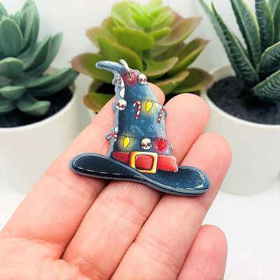 20 Pcs Christmas Witch Wizard Hat Charms Image 1