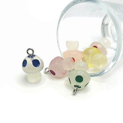 20 Pcs Colorful 3D Mushroom Charms Image 1