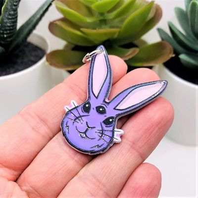 20 Pcs Creepy Easter Bunny Charms Image 1