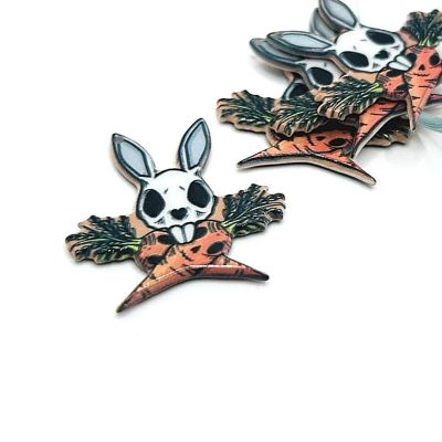20 Pcs Creepy Easter Bunny Charms Image 1