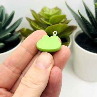 20 Pcs Cute Frog Face Resin Charms Image 2