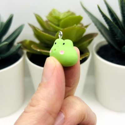 20 Pcs Cute Frog Face Resin Charms Image 3
