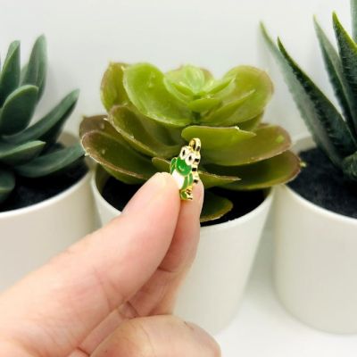 20 Pcs Cute Green Frog Charms Image 3