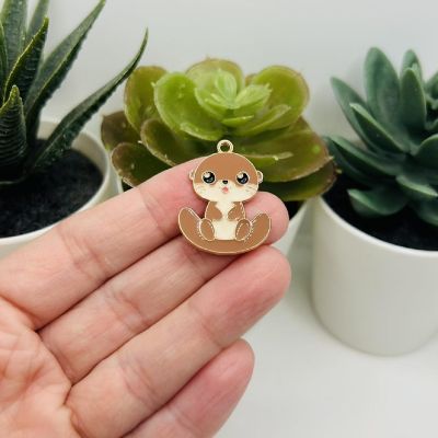 20 Pcs Cute Otter Charms Image 1
