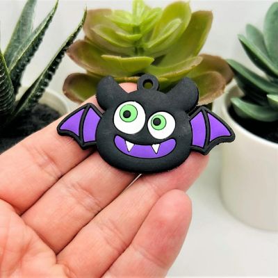 20 Pcs Cute PVC Plastic Bat Pendant Image 1