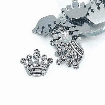 20 Pcs Diamond Rhinestone Crown Charms Image 1