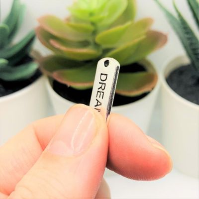 20 Pcs Dream Word Bar Tag Charms Image 2