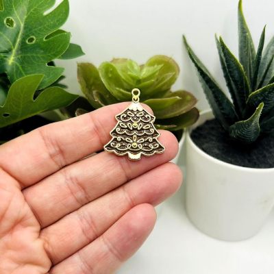 20 Pcs Enamel Christmas Tree Charms Image 1
