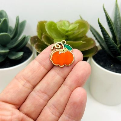 20 Pcs Fall Pumpkin Charms Image 1