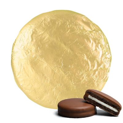 20 Pcs Foil Wrapped Chocolate Covered Oreo Cookies Gold Candy Party Favors Image 1