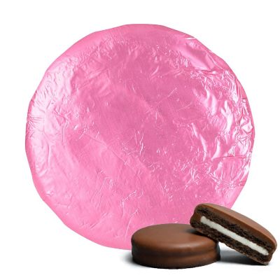 20 Pcs Foil Wrapped Chocolate Covered Oreo Cookies Light Pink Candy Party Favors Image 1